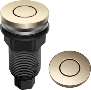 Flat-Top Garbage Disposal Air Switch Button, Spot-Free Antique Champagne Bronze, KWDB-20SFACB Flat-Top Garbage Disposal Air Switch Button, Spot-Free Antique Champagne Bronze, KWDB-20SFACB