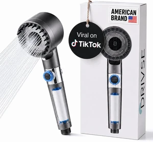 Ion Drops Filtered Shower Head for Hard Water, 3 Spray Modes Ion Drops Filtered Shower Head for Hard Water, 3 Spray Modes