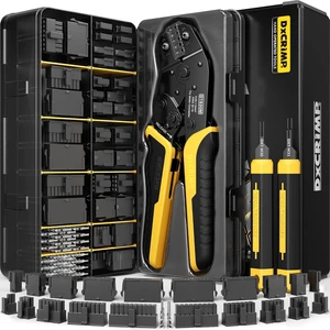 Micro-Fit 3.0 Ratcheting Crimper Kit, 22 Types 220 Pin 3.0mm Connectors for 3020 AWG, with Pin Extractors, Molex-Compatible Micro-Fit 3.0 Ratcheting Crimper Kit, 22 Types 220 Pin 3.0mm Connectors for 3020 AWG, with Pin Extractors, Molex-Compatible