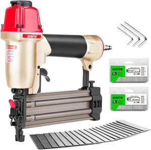 F50C Pneumatic 18 Gauge Brad Nailer with 2000 Nails (1-1/4", 2"), Air Finish Nail Gun for Trim, Fires 5/8" to 2" Brads F50C Pneumatic 18 Gauge Brad Nailer with 2000 Nails (1-1/4", 2"), Air Finish Nail Gun for Trim, Fires 5/8" to 2" Brads