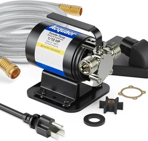 1/10 HP Portable Electric Water Transfer Pump with Suction Hose Kit for RV, Pools, Water Beds, Rain Barrels & Aquariums 1/10 HP Portable Electric Water Transfer Pump with Suction Hose Kit for RV, Pools, Water Beds, Rain Barrels & Aquariums