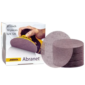 Abranet 5 Inch 120 Grit Mesh Sanding Discs, Hook & Loop, 50-Pack Abranet 5 Inch 120 Grit Mesh Sanding Discs, Hook & Loop, 50-Pack