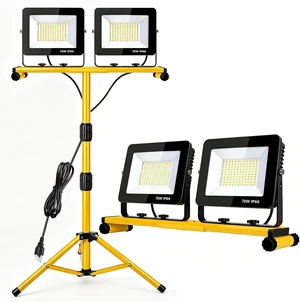 14000 Lumen LED Work Light with Stand, 2-Head Adjustable 14000 Lumen LED Work Light with Stand, 2-Head Adjustable