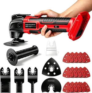 Cordless Oscillating Multi-Tool for Milwaukee 18V, Brushless with 6 Speeds, 22-Pc Kit for Scraping, Sanding & Cutting (No Battery) Cordless Oscillating Multi-Tool for Milwaukee 18V, Brushless with 6 Speeds, 22-Pc Kit for Scraping, Sanding & Cutting (No Battery)