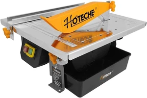 7-Inch Wet Tile Saw with 5A Motor, Adjustable Cutting Depth & Water Reservoir 7-Inch Wet Tile Saw with 5A Motor, Adjustable Cutting Depth & Water Reservoir