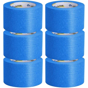 3" x 60 Yards Blue Painter's Tape, Wide Masking Tape for Painting, 6-Pack 3" x 60 Yards Blue Painter's Tape, Wide Masking Tape for Painting, 6-Pack