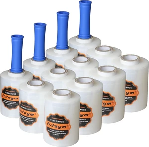 5" x 1200' Plastic Stretch Film Shrink Wrap, 12 Rolls for Moving 5" x 1200' Plastic Stretch Film Shrink Wrap, 12 Rolls for Moving