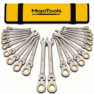 8-24mm Flex Head Metric Ratcheting Wrench Set, 23-Piece Cr-V Kit 8-24mm Flex Head Metric Ratcheting Wrench Set, 23-Piece Cr-V Kit