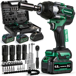 664 Ft-lbs (900N.m) Impact Wrench, 1/2" Gun with 21V 2x4.0AH Battery, 22 Drill Bits & 4 Sockets 664 Ft-lbs (900N.m) Impact Wrench, 1/2" Gun with 21V 2x4.0AH Battery, 22 Drill Bits & 4 Sockets
