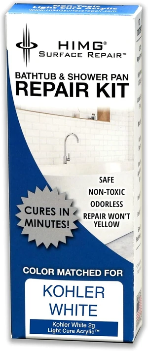 Bathtub & Shower Pan Repair Kit, Compatible with Kohler (White) Bathtub & Shower Pan Repair Kit, Compatible with Kohler (White)