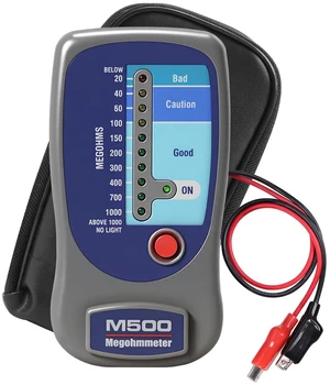M500 Megohmmeter, 1000 Megohms, Compatible with Supco for HVAC Testing M500 Megohmmeter, 1000 Megohms, Compatible with Supco for HVAC Testing