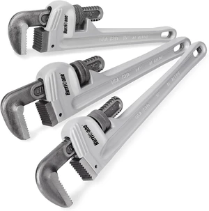 3-Piece Aluminum Pipe Wrench Set (10", 14", 18"), Lightweight for Home Maintenance & DIY 3-Piece Aluminum Pipe Wrench Set (10", 14", 18"), Lightweight for Home Maintenance & DIY
