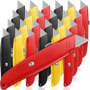 30-Piece Box Cutters Bulk, Utility Knives (Black, Yellow, Red) 30-Piece Box Cutters Bulk, Utility Knives (Black, Yellow, Red)