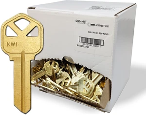 KW1 Uncut Key Blank Set for Kwikset Locks, 250-Pack KW1 Uncut Key Blank Set for Kwikset Locks, 250-Pack
