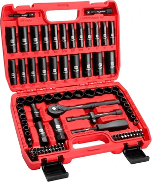 95 Pcs 3/8" Drive Impact Socket Set with Spark Plug Socket (5/8", 13/16") 95 Pcs 3/8" Drive Impact Socket Set with Spark Plug Socket (5/8", 13/16")