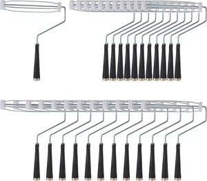 24 Pcs 9 Inch Paint Roller Frames, 5-Wire, Black 24 Pcs 9 Inch Paint Roller Frames, 5-Wire, Black