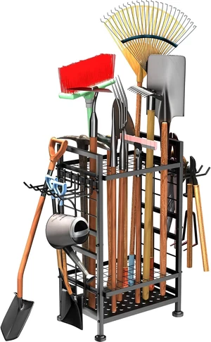 3 Tier Heavy Duty Garden Tool Organizer Metal Storage for up to 78 Tools, Garage Organization for Yard, Patio, Shed, Indoor & Outdoor, Black 3 Tier Heavy Duty Garden Tool Organizer Metal Storage for up to 78 Tools, Garage Organization for Yard, Patio, Shed, Indoor & Outdoor, Black