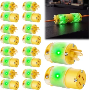 16 Pcs Lighted Plug & Connector Set, Yellow 16 Pcs Lighted Plug & Connector Set, Yellow