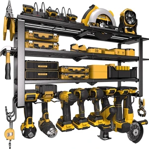 Power Tool Organizer with Charging Station & 6 Outlets, 420 LB Capacity Power Tool Organizer with Charging Station & 6 Outlets, 420 LB Capacity