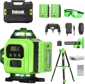 16 Line 4x360° 4D Green Cross Line Laser Level 360 Self Leveling Professional Leveler with 2 Batteries for Construction & Picture Hanging (Green) 16 Line 4x360° 4D Green Cross Line Laser Level 360 Self Leveling Professional Leveler with 2 Batteries for Construction & Picture Hanging (Green)