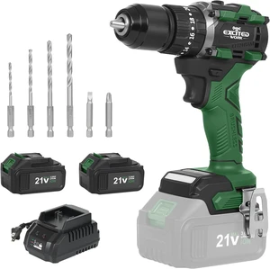 21V Brushless Cordless Impact Drill with Dual 3.0Ah Batteries 21V Brushless Cordless Impact Drill with Dual 3.0Ah Batteries