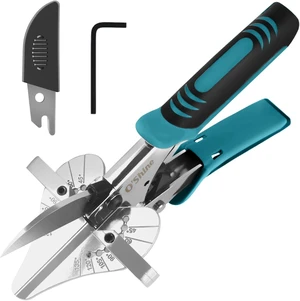 OShine Ratchet Miter Shears 80% Force Reduction for Angular Cutting PVC & Wood Molding, Quarter Round Cutting Tool, 45-135 Degree Multi-Angle Crafting Trim Cutter, Extra Blade Included OShine Ratchet Miter Shears 80% Force Reduction for Angular Cutting PVC & Wood Molding, Quarter Round Cutting Tool, 45-135 Degree Multi-Angle Crafting Trim Cutter, Extra Blade Included