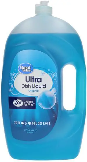 Great Value Ultra Original Dish Liquid, 70 fl oz Great Value Ultra Original Dish Liquid, 70 fl oz