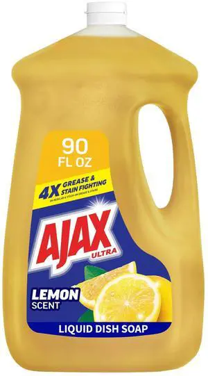 Ajax Ultra Liquid Dish Soap, Super Degreaser, Mess-Free, Easy-Flip Cap, Lemon Scent, 90 fl oz Ajax Ultra Liquid Dish Soap, Super Degreaser, Mess-Free, Easy-Flip Cap, Lemon Scent, 90 fl oz