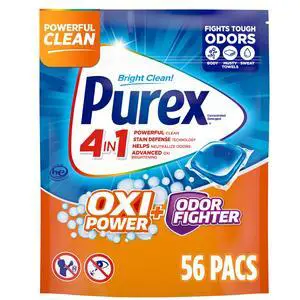 Purex Oxi Power + Odor Fighter Laundry Detergent Pacs, 56 ct Purex Oxi Power + Odor Fighter Laundry Detergent Pacs, 56 ct