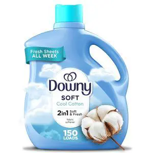 Downy Liquid Fabric Softener, Cool Cotton Scent, 111 fl oz, 150 Loads Downy Liquid Fabric Softener, Cool Cotton Scent, 111 fl oz, 150 Loads