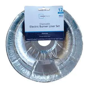 (3 pack) Mainstays R101F12 Disposable Foil Drip Pan Liners for Electric Stoves - 12 Pack (3 pack) Mainstays R101F12 Disposable Foil Drip Pan Liners for Electric Stoves - 12 Pack