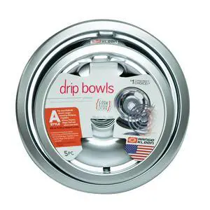 Range Kleen 12565X Economy Style A Chrome Plated Drip Bowls, 5 Pack Range Kleen 12565X Economy Style A Chrome Plated Drip Bowls, 5 Pack