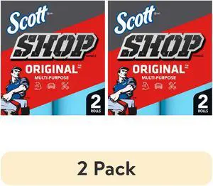 (2 pack) Scott Multi-Purpose, Shop Towel, 2 Rolls, 55 Sheets Per Roll (110 Total Sheets) (2 pack) Scott Multi-Purpose, Shop Towel, 2 Rolls, 55 Sheets Per Roll (110 Total Sheets)