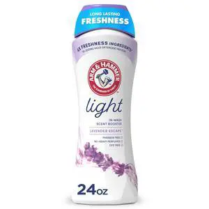 ARM & HAMMER Light In-Wash Scent Booster, Laundry Scent Booster Lavender Escape scent, 24 Oz ARM & HAMMER Light In-Wash Scent Booster, Laundry Scent Booster Lavender Escape scent, 24 Oz