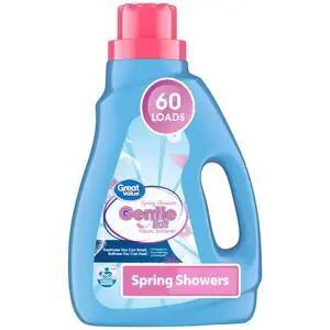 Great Value Gentle Soft Fabric Softener, Spring Showers, 44 fl oz, 60 Loads, Compare to the Softening of Downy® Great Value Gentle Soft Fabric Softener, Spring Showers, 44 fl oz, 60 Loads, Compare to the Softening of Downy®