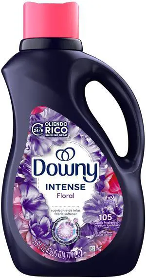 Downy Intense Liquid Fabric Softener and Conditioner, Floral Scent, 77 fl oz, 105 Loads Downy Intense Liquid Fabric Softener and Conditioner, Floral Scent, 77 fl oz, 105 Loads