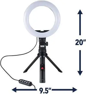 onn LED RGB Ring Light with Tripod Stand, Adjustable Height, Phone Holder & Bluetooth Remote for Selfies, TikTok, YouTube, Zoom, and Makeup onn LED RGB Ring Light with Tripod Stand, Adjustable Height, Phone Holder & Bluetooth Remote for Selfies, TikTok, YouTube, Zoom, and Makeup
