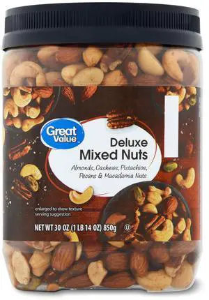 Great Value Deluxe Mixed Nuts, 30 oz Great Value Deluxe Mixed Nuts, 30 oz
