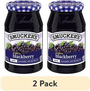 (2 pack) Smuckers Seedless Blackberry Jam, 18 oz Jar (2 pack) Smuckers Seedless Blackberry Jam, 18 oz Jar