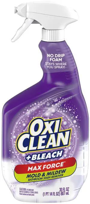 OxiClean Plus Bleach, No Drip Foam, Mold & Mildew Bathroom Stain Remover, 30 oz OxiClean Plus Bleach, No Drip Foam, Mold & Mildew Bathroom Stain Remover, 30 oz
