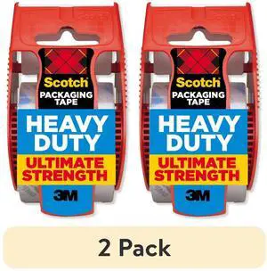 (2 pack) Scotch Heavy Duty Packaging Tape, Clear, 1.88 in. x 25.6 yd, 1 Total (2 pack) Scotch Heavy Duty Packaging Tape, Clear, 1.88 in. x 25.6 yd, 1 Total