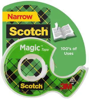 Scotch Magic Tape Dispenser, Clear, 1/2 in. x 800 in., 1 Dispenser Scotch Magic Tape Dispenser, Clear, 1/2 in. x 800 in., 1 Dispenser