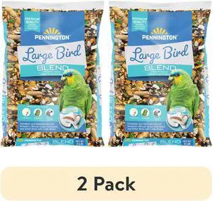 (2 pack) Pennington Large Bird Everyday Blend Bird Food for Parrots, Cockatoos; 3 lb. Bag (2 pack) Pennington Large Bird Everyday Blend Bird Food for Parrots, Cockatoos; 3 lb. Bag