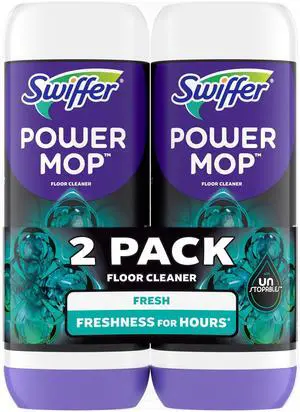 Swiffer PowerMop Solution with Unstopables Fresh Scent, Double Pack Swiffer PowerMop Solution with Unstopables Fresh Scent, Double Pack