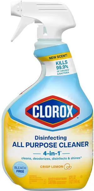 Clorox Disinfecting All Purpose Cleaner Spray, Crisp Lemon, 32 fl oz Clorox Disinfecting All Purpose Cleaner Spray, Crisp Lemon, 32 fl oz