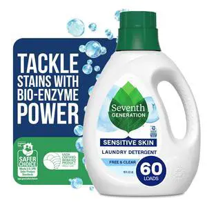 Seventh Generation Free & Clear Fragrance Free Liquid Laundry Detergent, 90 fl oz, 60 Loads Seventh Generation Free & Clear Fragrance Free Liquid Laundry Detergent, 90 fl oz, 60 Loads