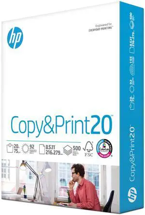 HP Copy & Print 20, 20lb, 8.5 x 11, 1 Ream (500 Sheets) HP Copy & Print 20, 20lb, 8.5 x 11, 1 Ream (500 Sheets)