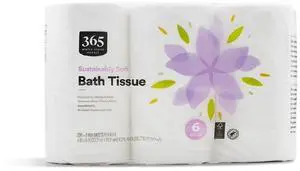 365 by Whole Foods Market Sustainably Soft Bath Tissue, Hypoallergenic, 286 Sheets per Roll, 6 Count 365 by Whole Foods Market Sustainably Soft Bath Tissue, Hypoallergenic, 286 Sheets per Roll, 6 Count