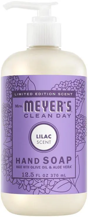 Mrs. Meyer's Clean Day Hand Soap, Lilac Scent, 12.5 Fl Oz Bottle Mrs. Meyer's Clean Day Hand Soap, Lilac Scent, 12.5 Fl Oz Bottle