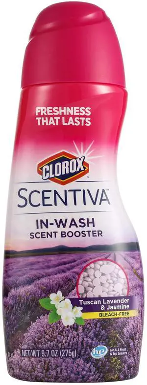 Clorox Scentiva Scent Booster Beads Tuscan Lavender and Jasmine Laundry Freshener, In-Wash Fragrance Booster for Clothes, Towels, and Linens, Odor Eliminator, Long-Lastin Clorox Scentiva Scent Booster Beads Tuscan Lavender and Jasmine Laundry Freshener, In-Wash Fragrance Booster for Clothes, Towels, and Linens, Odor Eliminator, Long-Lastin